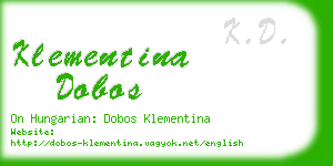 klementina dobos business card